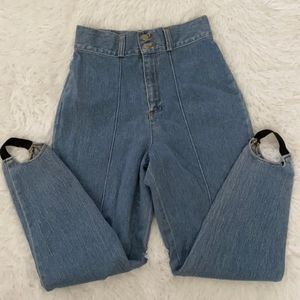 True 90’s vintage Nada Nuff high waist stirrup jeans